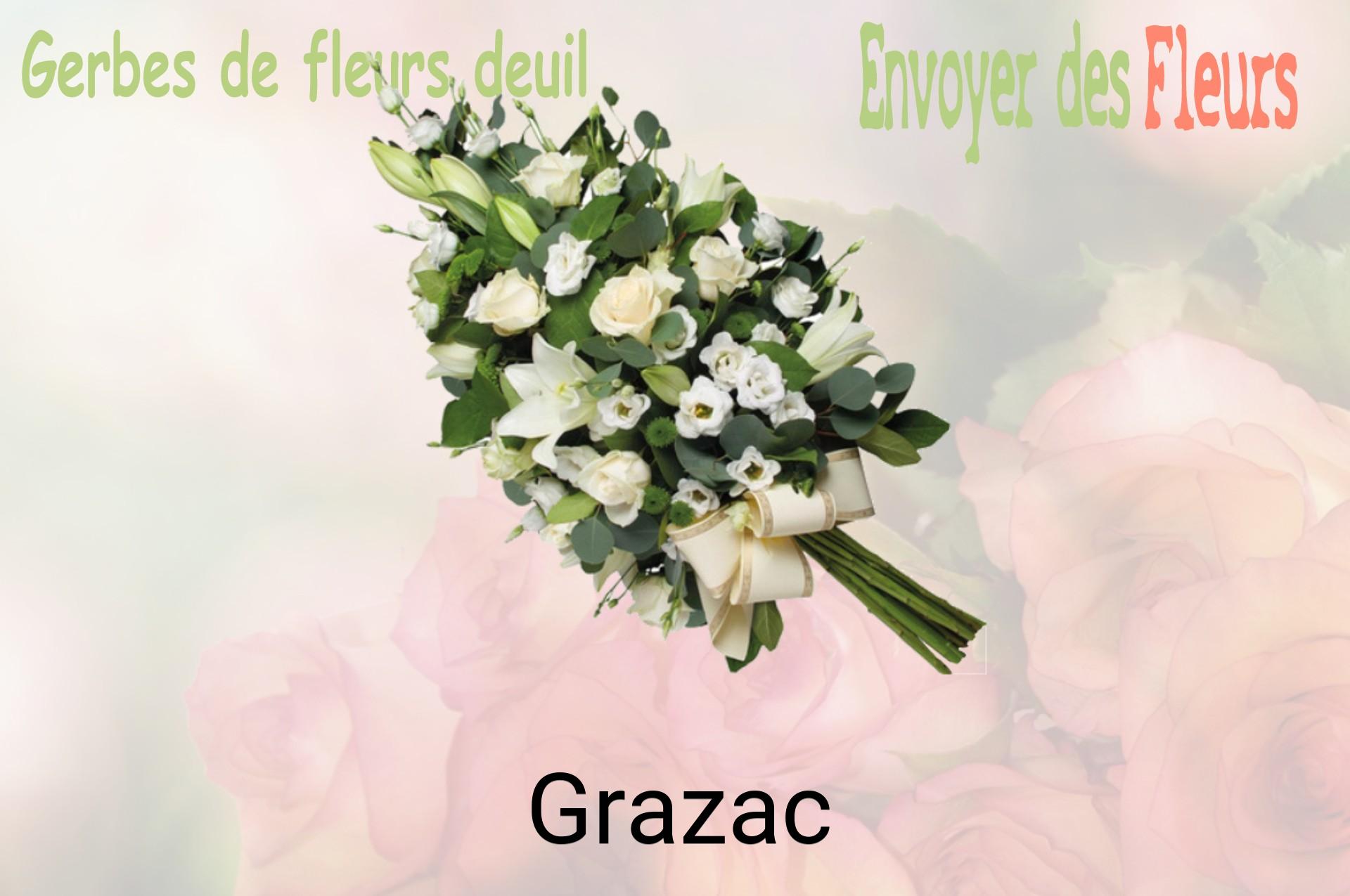 Gerbe de fleurs de deuil livrée à Grazac